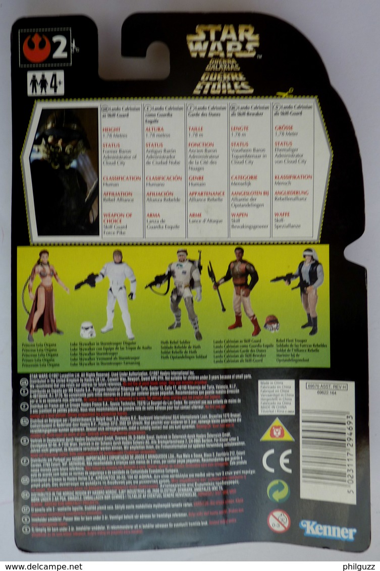 BLISTER EU FIGURINE STAR WARS LA GUERRE DES ETOILES 1995 LANDO CALRISSIAN GARDE DES DUNES - Poder De La Fuerza