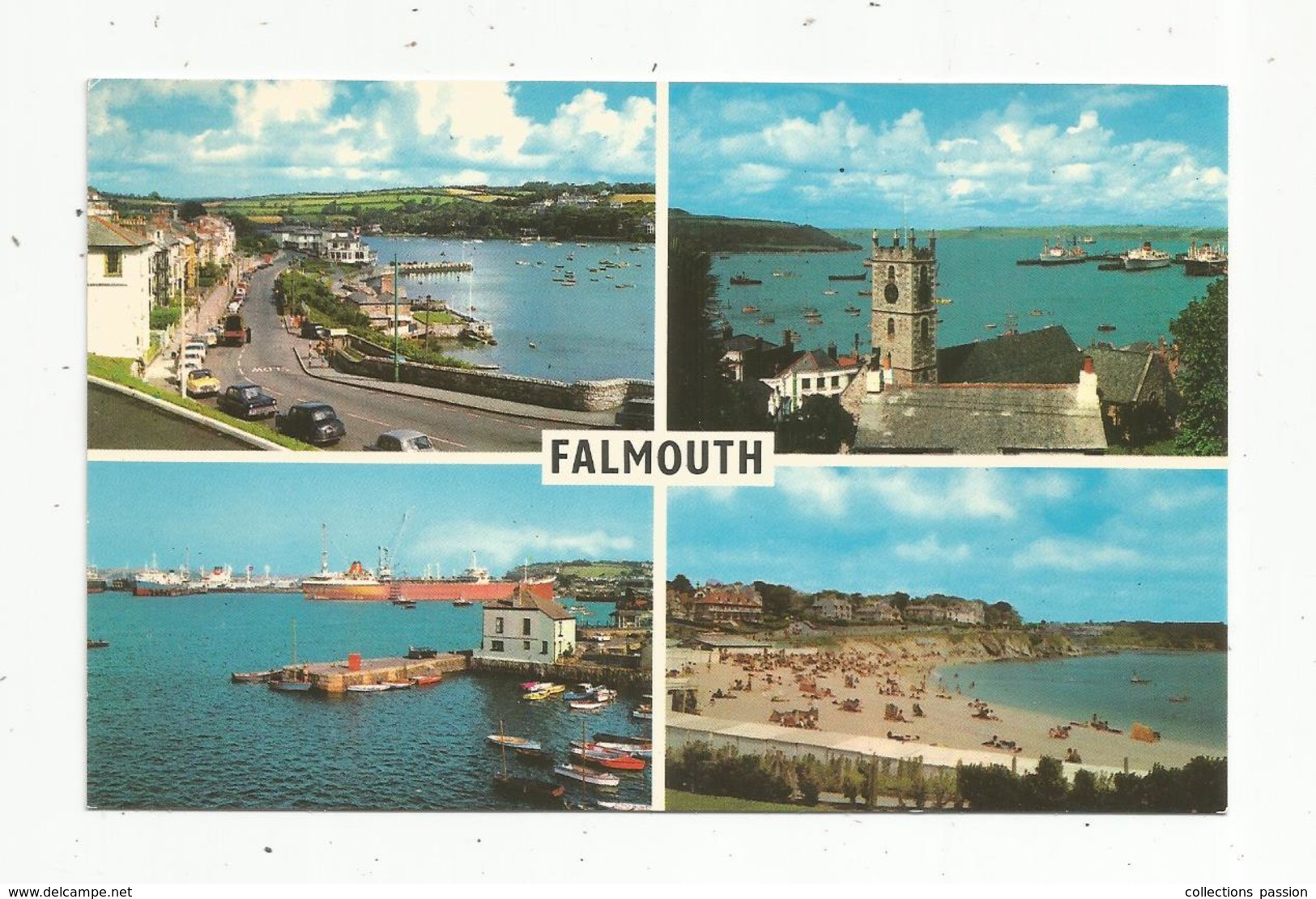 Cp, ANGLETERRE ,  FALMOUTH ,  Vierge ,  Multi Vues - Falmouth