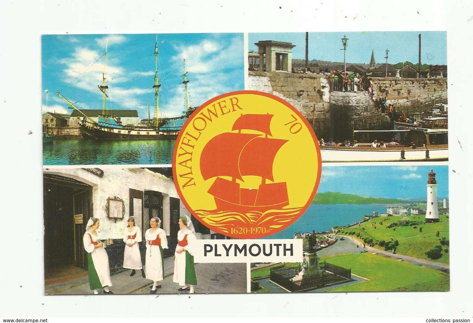 Cp, ANGLETERRE , PLYMOUTH ,vierge ,  Multi Vues - Plymouth