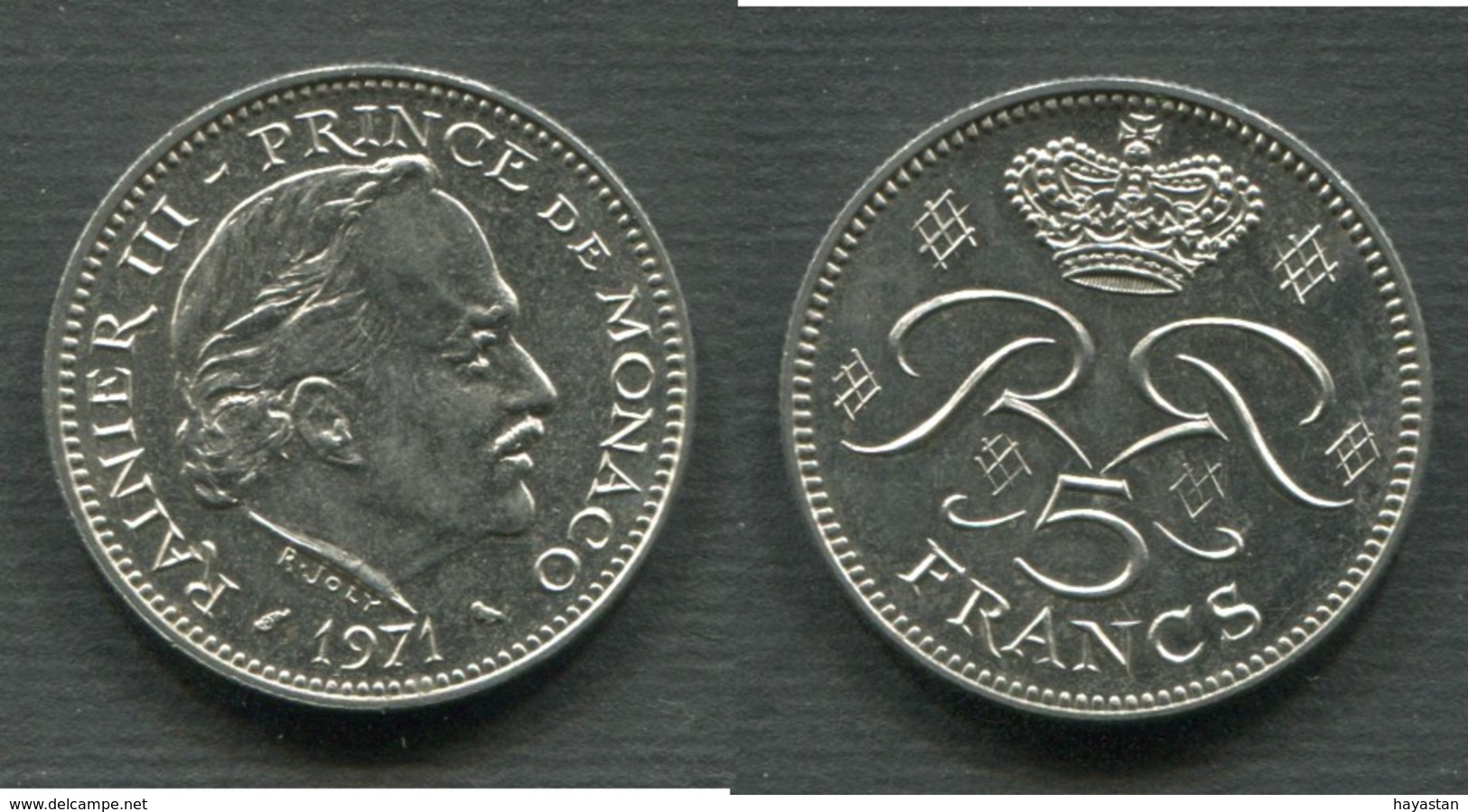 MONACO - 5 F 1971 - 1960-2001 Nouveaux Francs