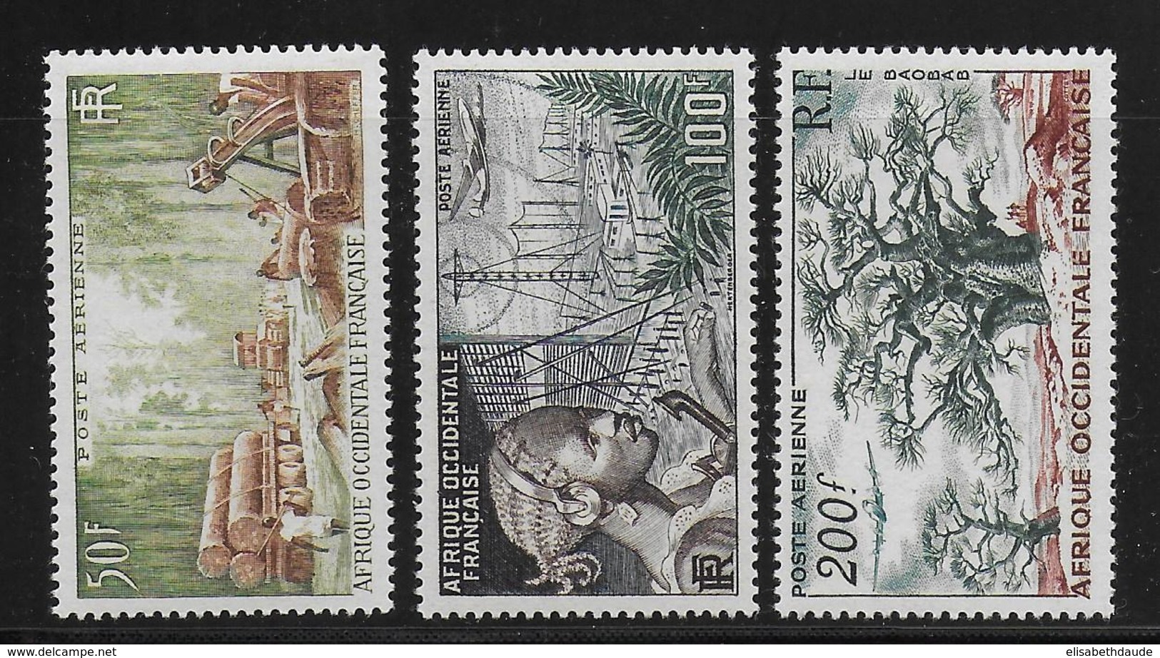 AOF - POSTE AERIENNE - YVERT N°18/20 ** MNH  - COTE = 28 EUROS - - Unused Stamps