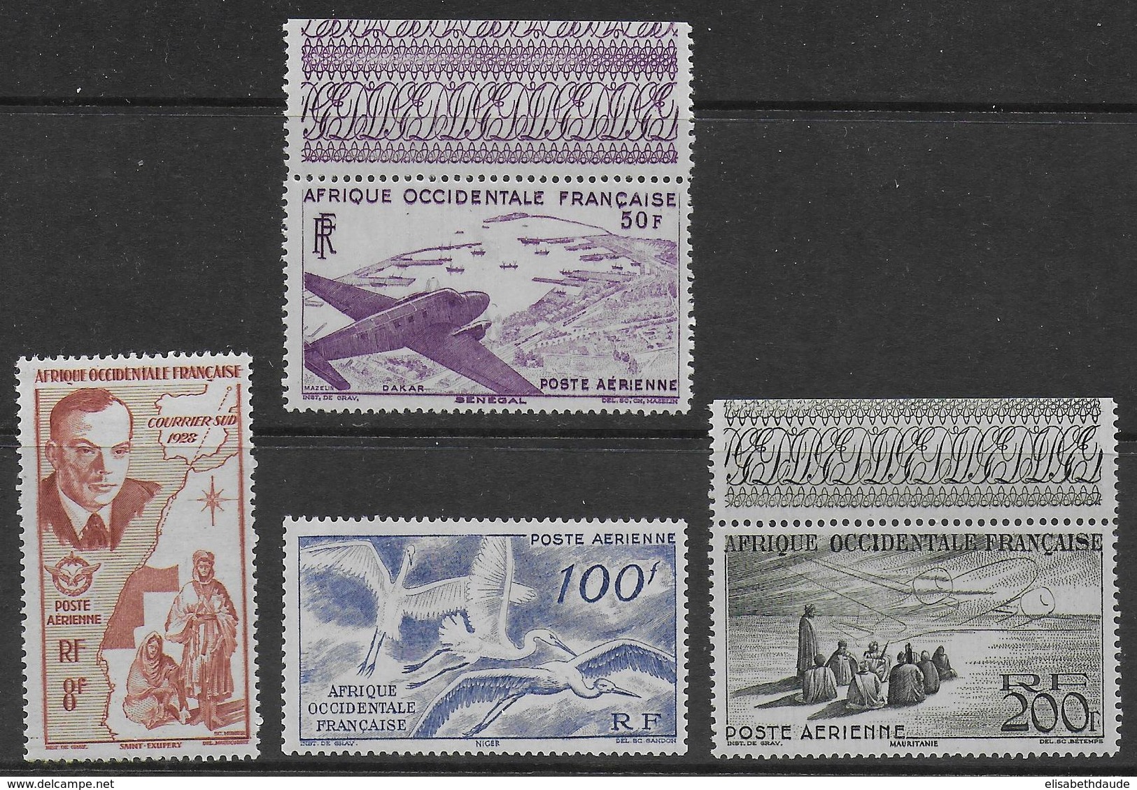 AOF - POSTE AERIENNE - YVERT N°11/14 ** MNH  - COTE = 35 EUROS - - Unused Stamps