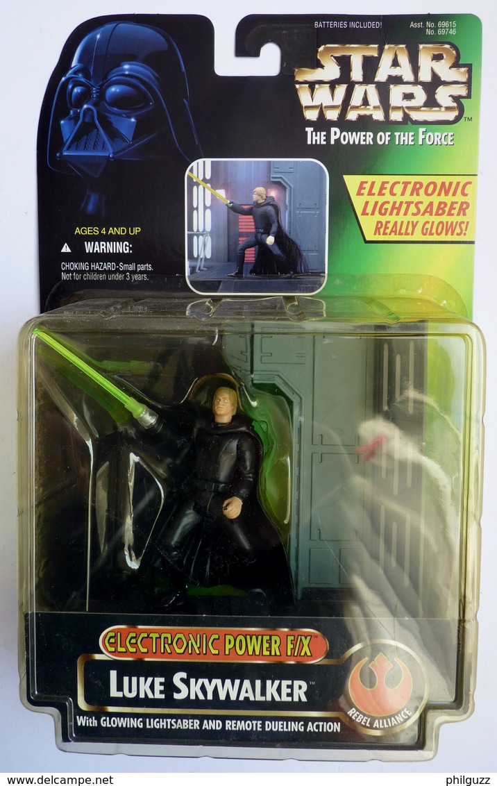 FIGURINE BLISTER EU STAR WARS FIGURINE LUKE SKYWALKER JEDI KNIGHT ELECTRONIQUE LIGHTSABER 1997 - Power Of The Force