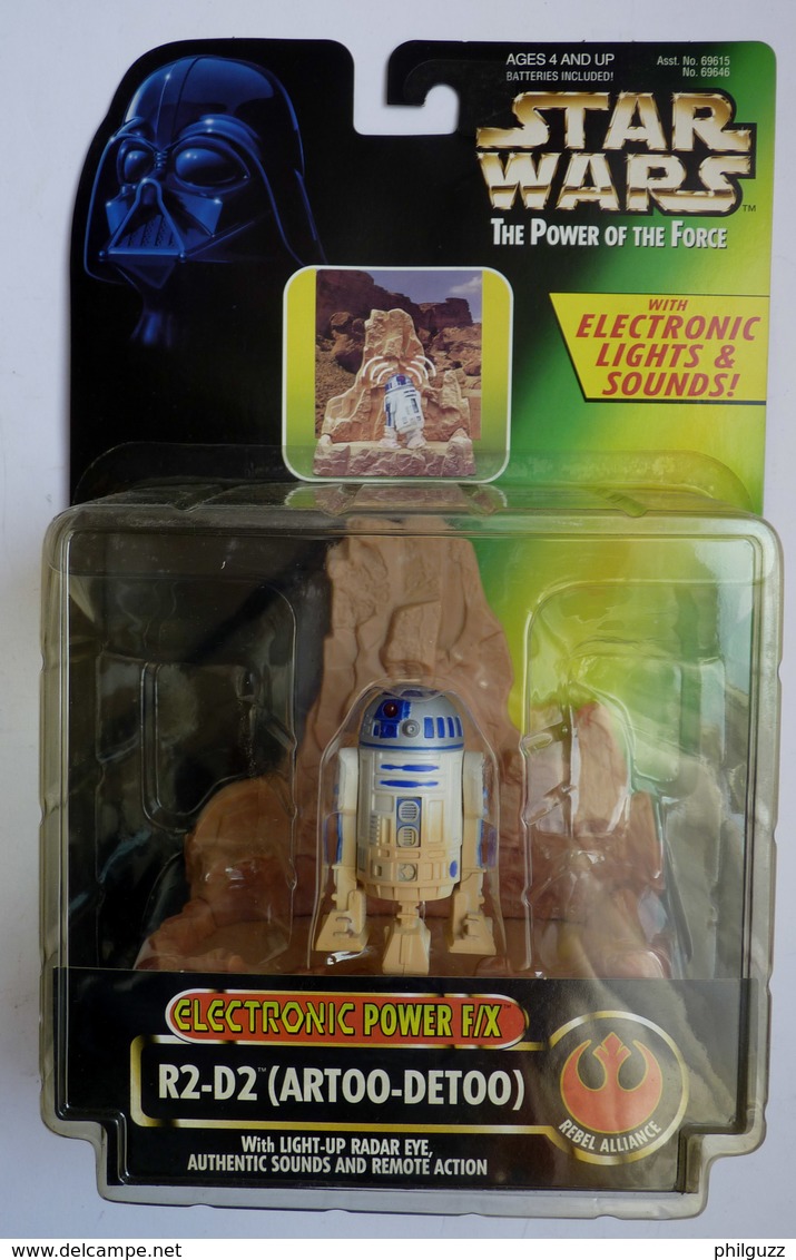 FIGURINE BLISTER EU STAR WARS FIGURINE R2 D2 ELECTRONIC POWER WITH LIGHT 1997 - Power Of The Force