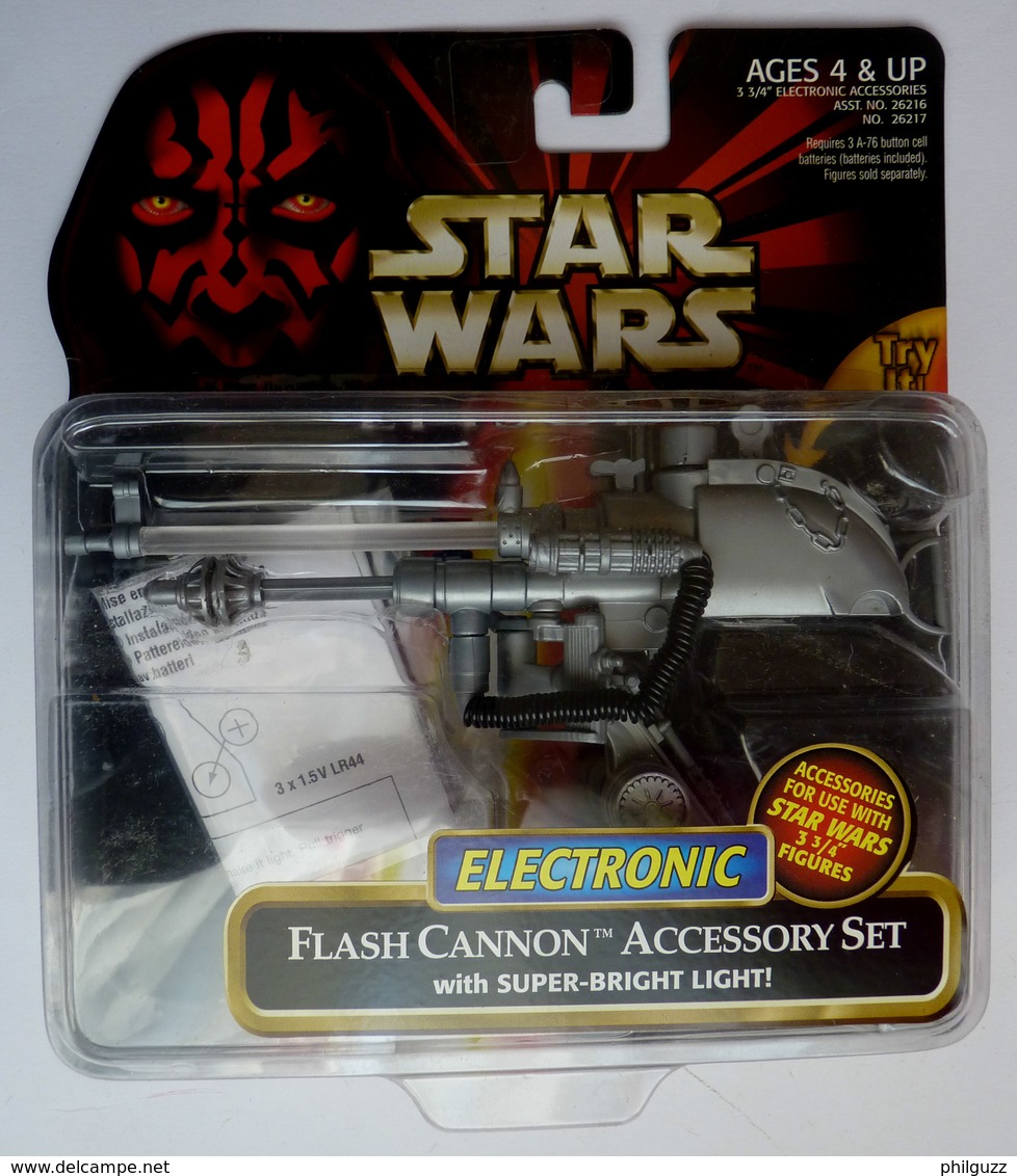 STAR WARS LA GUERRE DES ETOILES 1995 BLISTER EU STAR WARS Pas De Figurine ELECTRONIC FLASH CANNON ASSESSORY SET - Episodio I