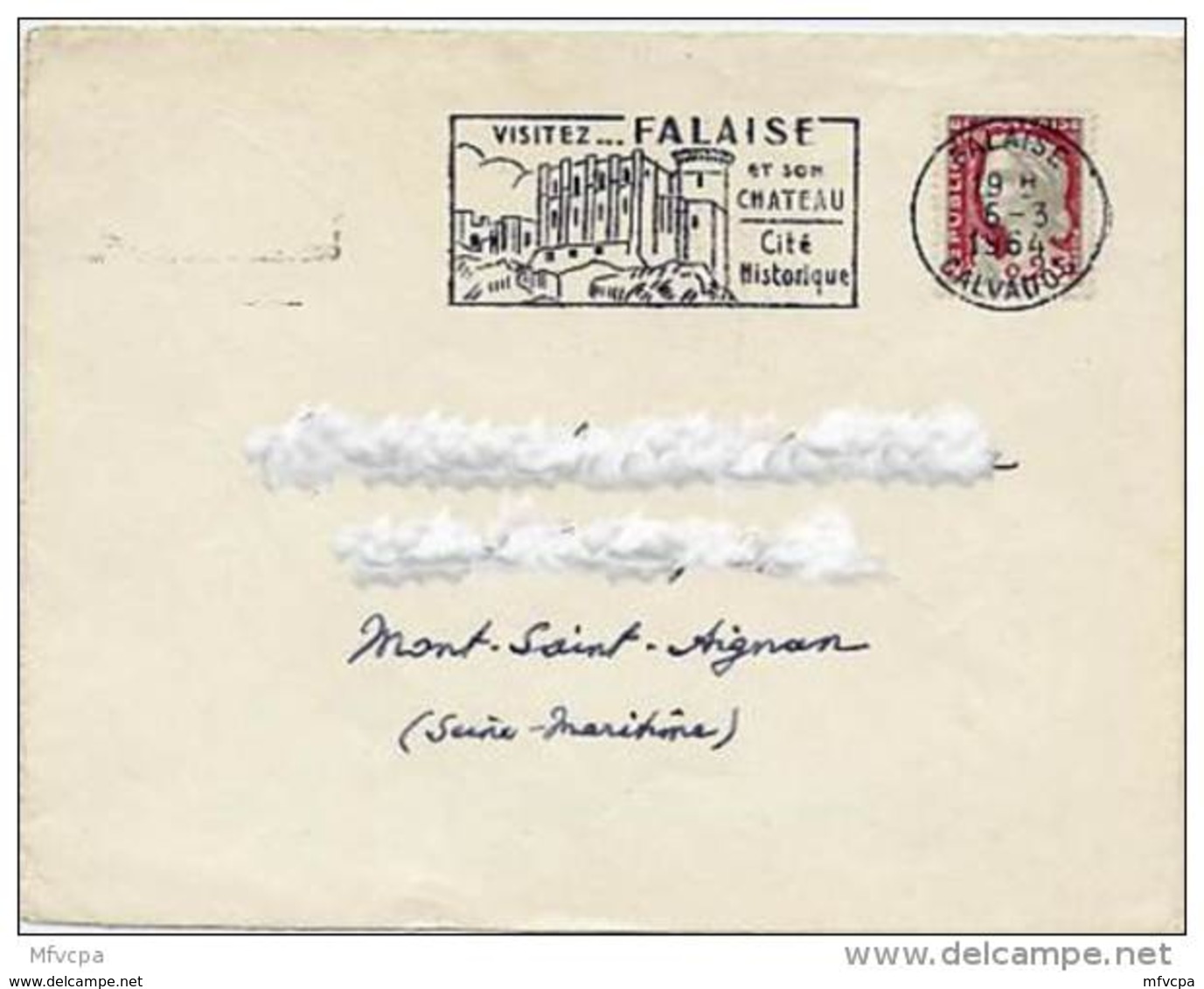 Ar1262 Secap 1228 Falaise 06/03/1964 Calvados - Maschinenstempel (Werbestempel)