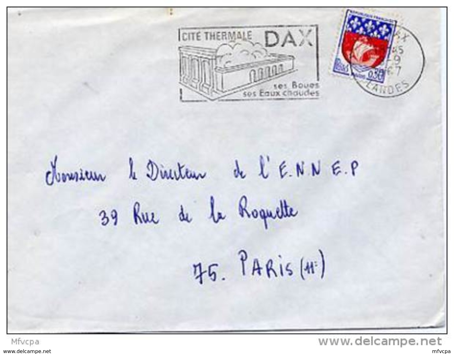 Ar1502 Secap 1494a Dax 08/09/1967 Landes /lettre - Mechanical Postmarks (Advertisement)