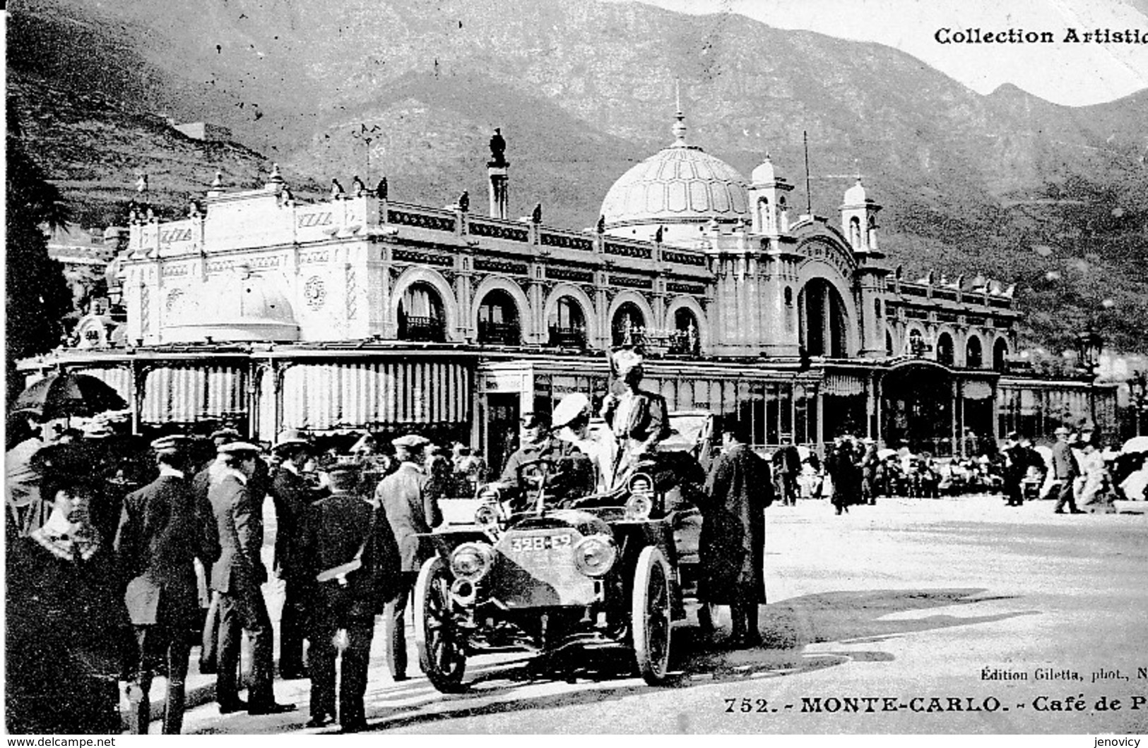 MONTE CARLO CAFE DE PARIS ,JOLI PLAN ANIME ,AUTO A VOIR !!!!     REF 64528 - Cafés & Restaurants