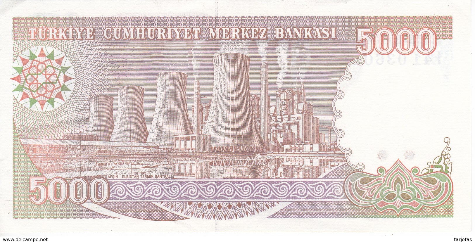 BILLETE DE TURQUIA DE 5000 LIRAS DEL AÑO 1970 EN CALIDAD EBC (XF)  (BANK NOTE) - Türkei