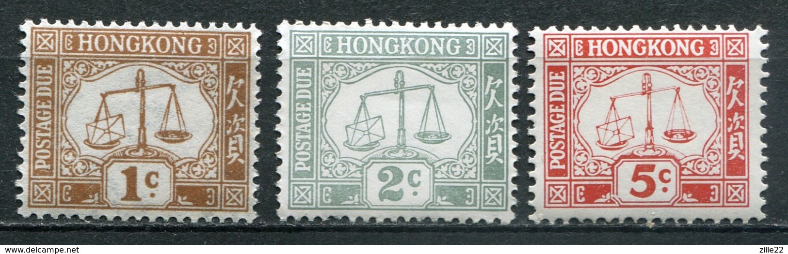 Hongkong Mi# 1,6,14 Postfrisch MNH - Alle Wz. Liegend - Portomarken