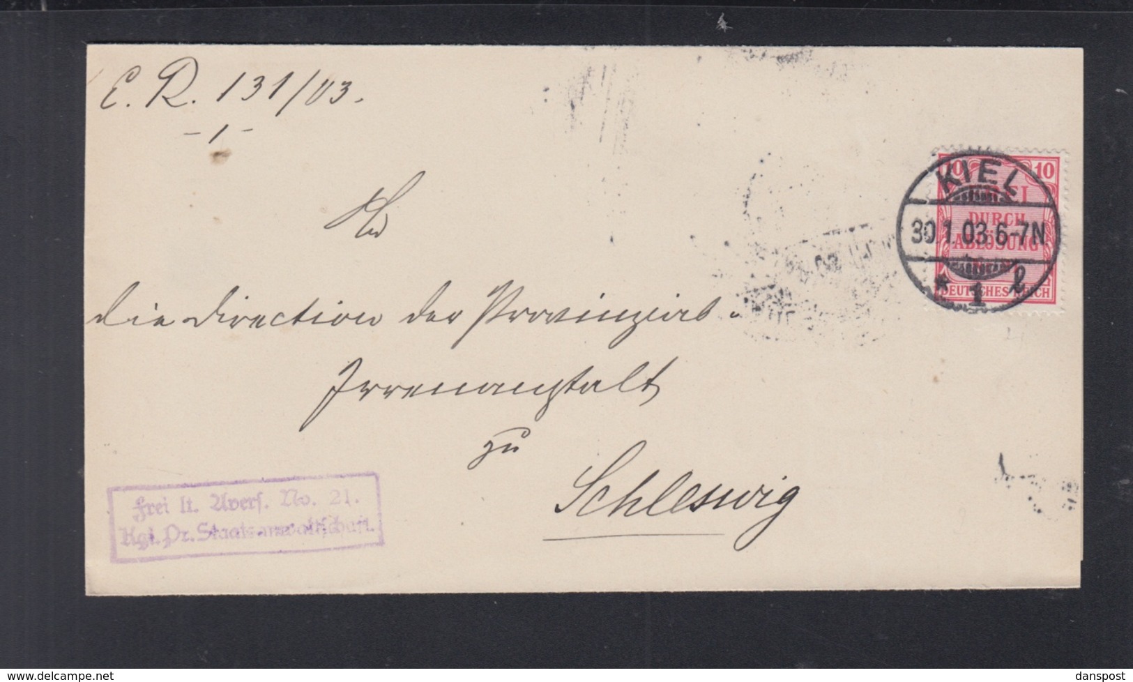 Kiel Staatsanwalschaft Falthülle 1903 - Briefe U. Dokumente