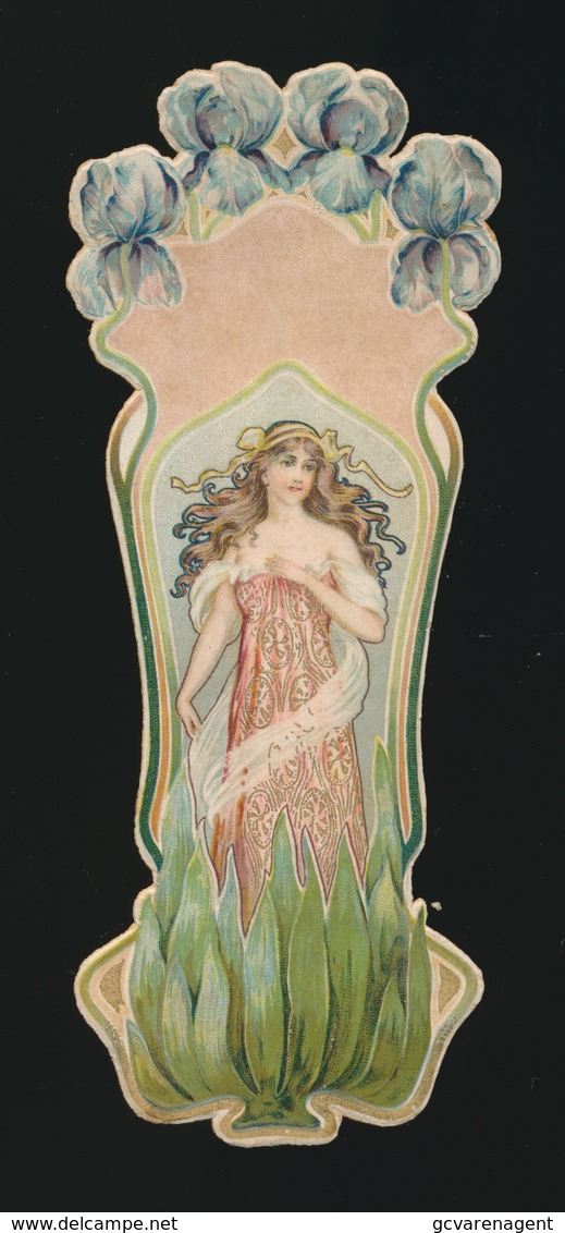 ART NOUVEAU CHROMO / BLADWIJZER  12 X 5.5 CM    2 SCANS - Sonstige & Ohne Zuordnung