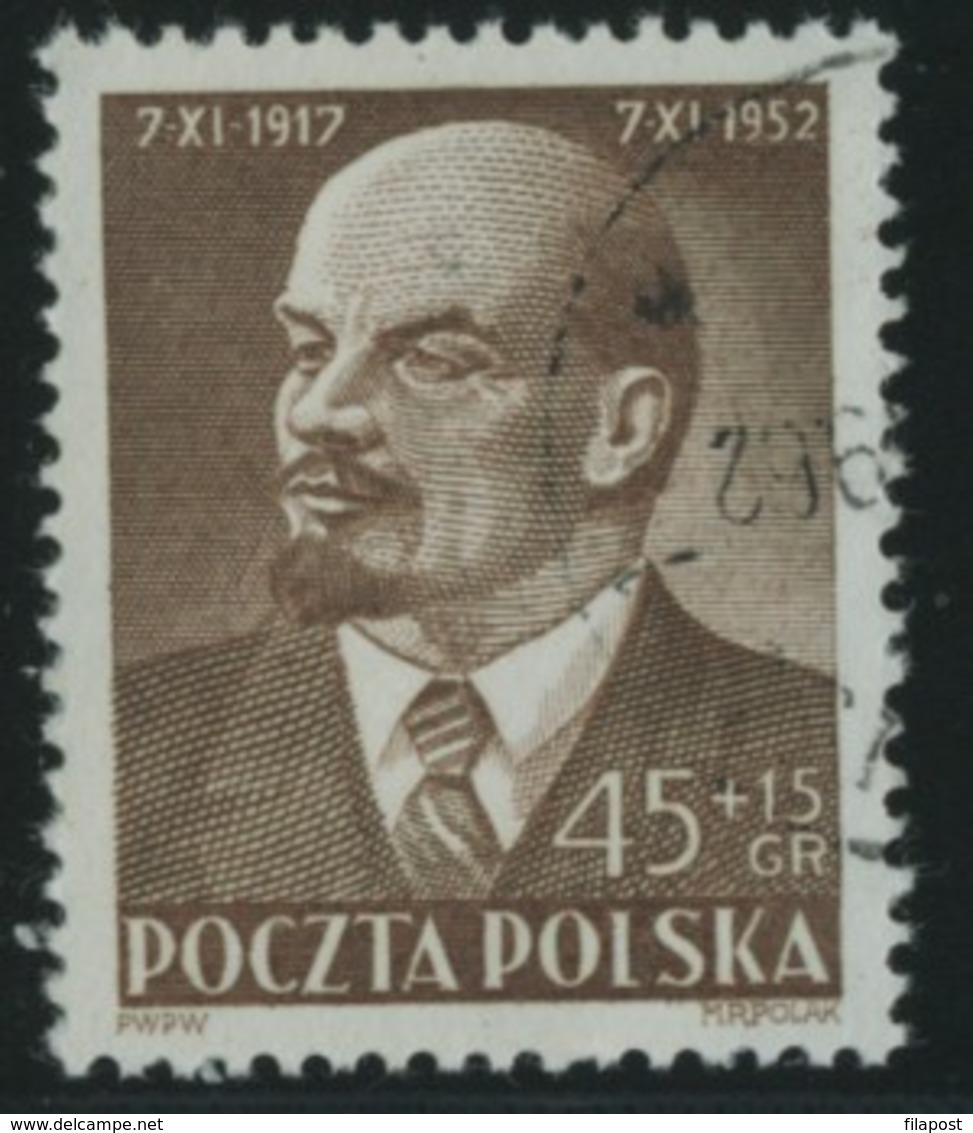 1952 Poland Mi 781 I,  I. Lenin, Without The Inscription "Lenin"  Not Put Into Circulation Communism, W028 - Varietà E Curiosità