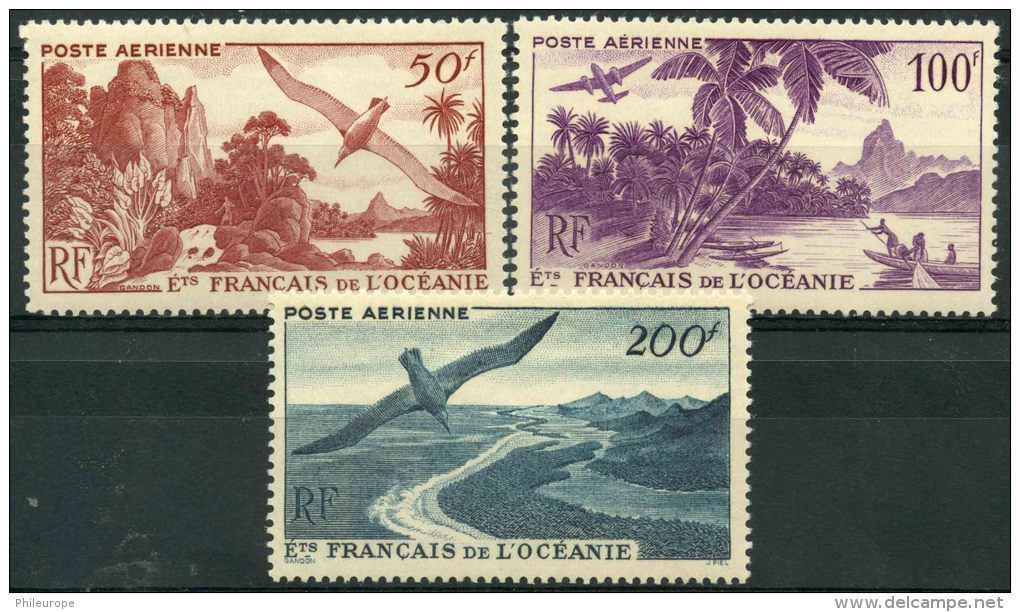 Oceanie (1948) PA N 26 à 28 * (charniere) - Unused Stamps