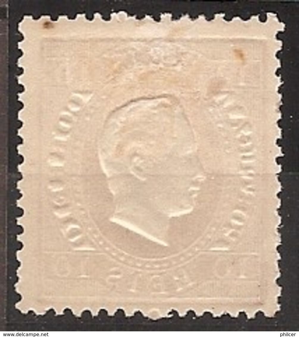 Portugal, 1870/6, # 37 Dent. 12 3/4, MH - Unused Stamps