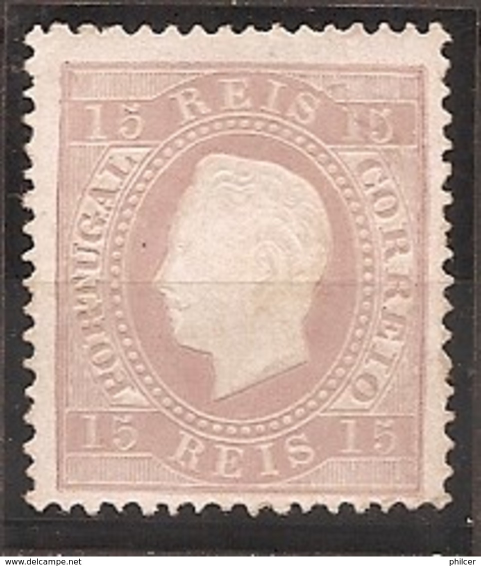 Portugal, 1870/6, # 38 J Dent. 13 1/2, Tipo I, MNG - Neufs