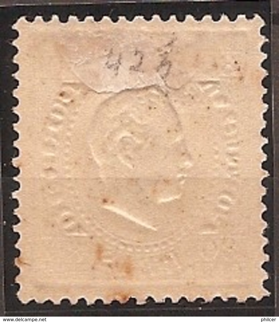 Portugal, 1870/6, # 42 I Dent. 12 3/4, Tipo I, MH - Unused Stamps
