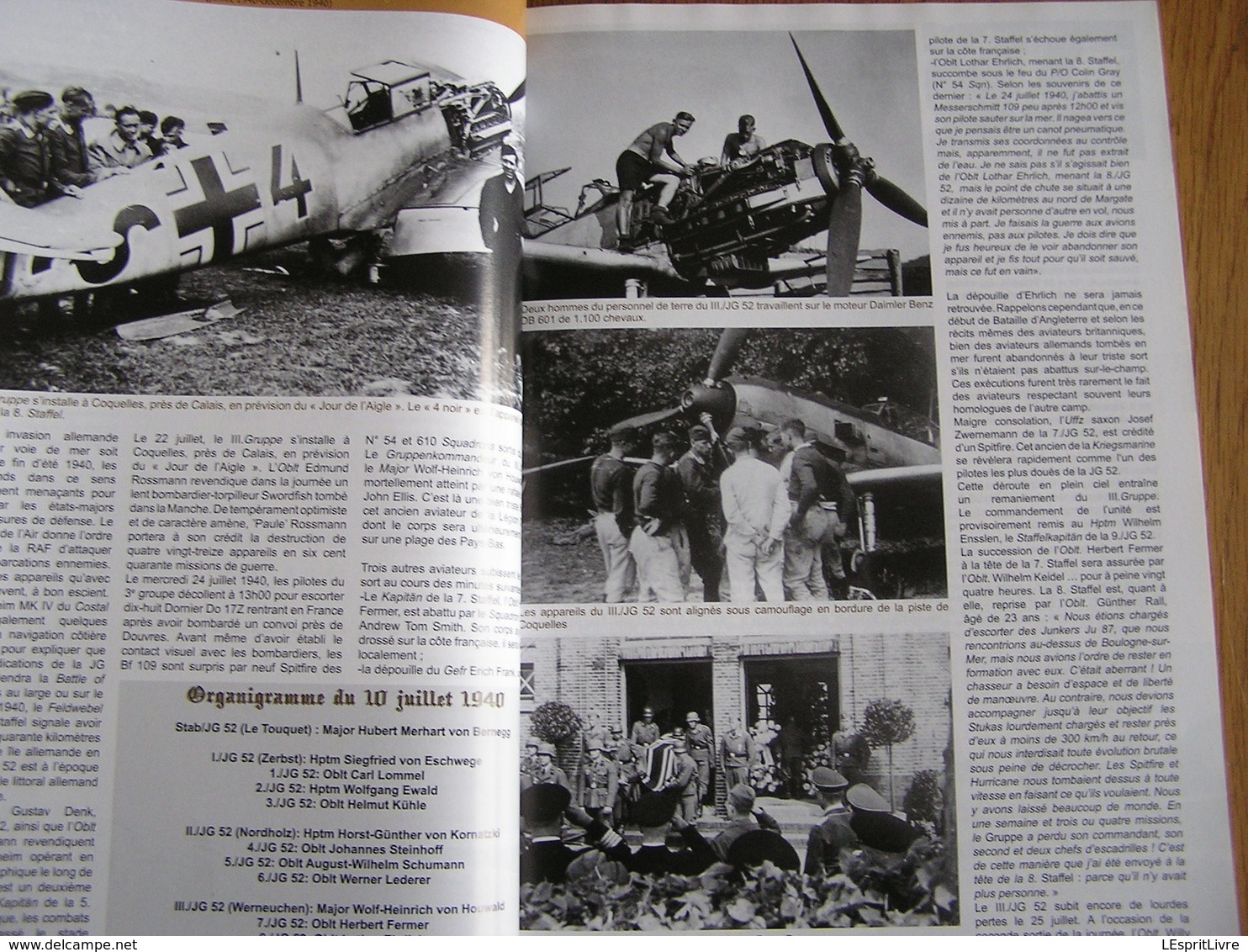 BATAILLES AERIENNES N° 52 Guerre 40 45 Histoire de la JG 52 luftwaffe Aviation Allemande Barbarossa Angleterre BF 109