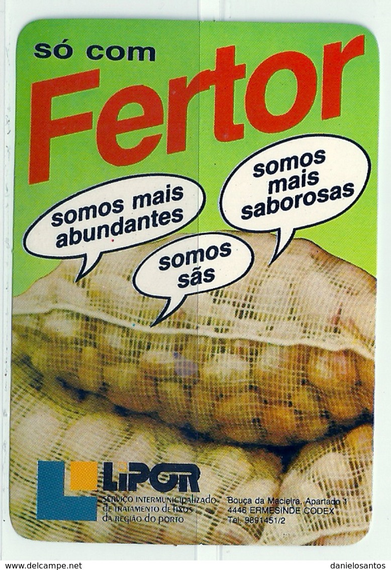 1987 Pocket Calendar Calandrier Calendario Portugal Frutas E Legumes Fruits And Vegetables Legumes Verduras - Grand Format : 1981-90