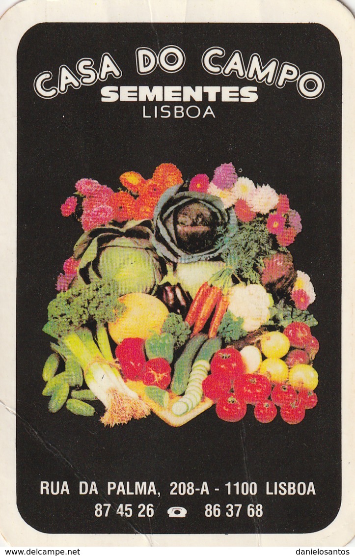 1986 Pocket Calendar Calandrier Calendario Portugal Frutas E Legumes Fruits And Vegetables Legumes Verduras - Grand Format : 1981-90