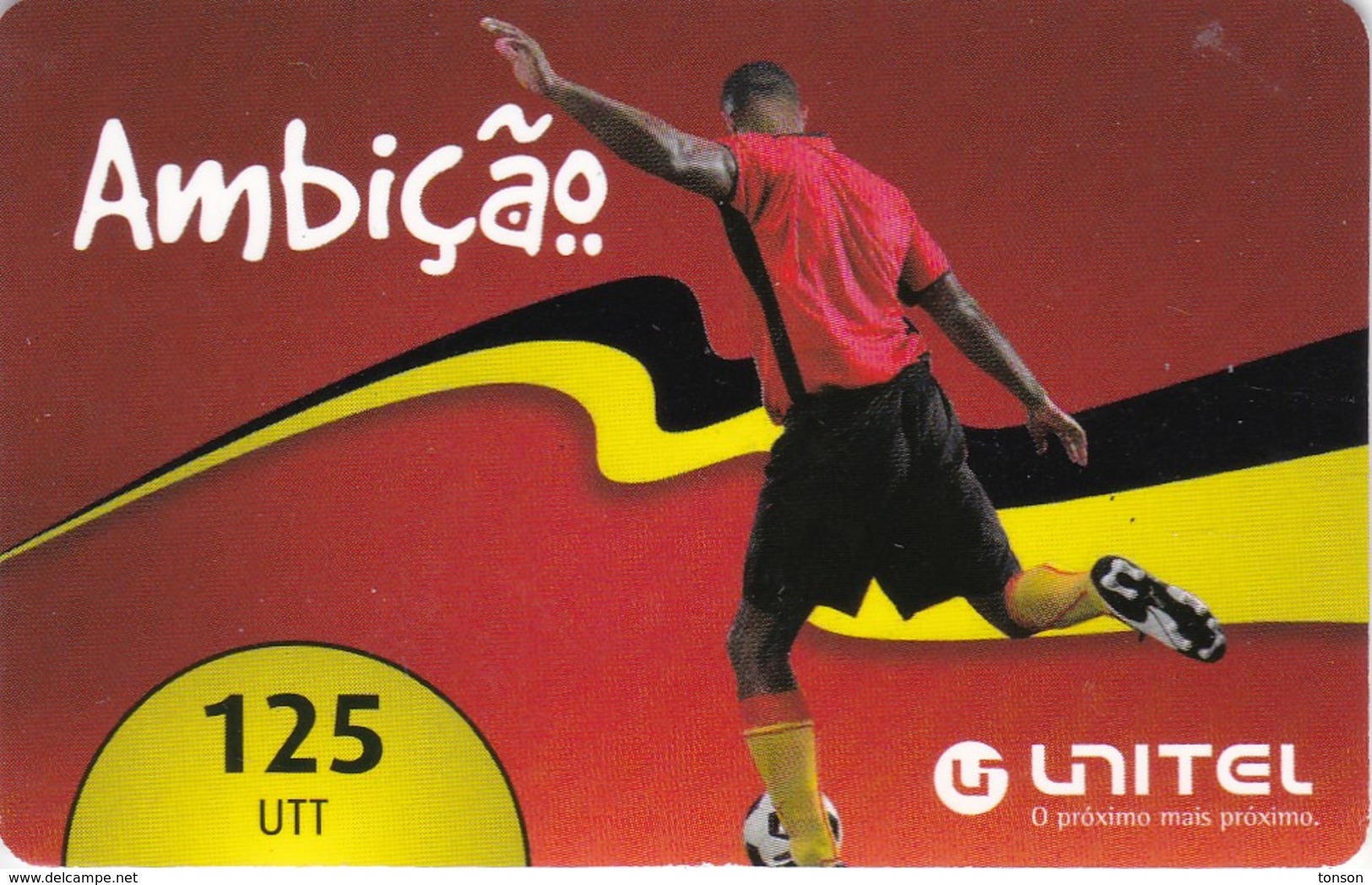 Angola, AO-UNI-REF-?, Unitel 125 UTT, Ambicao, Football, 2 Scans.  Expiry : 2013/12/30 - Angola