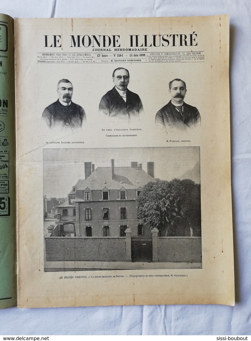 LE MONDE ILLUSTRE - ANNEE 1899 / Exposition Automobiles / Galliéni / Marchand Thoissey / Espion Italien / - Magazines - Before 1900