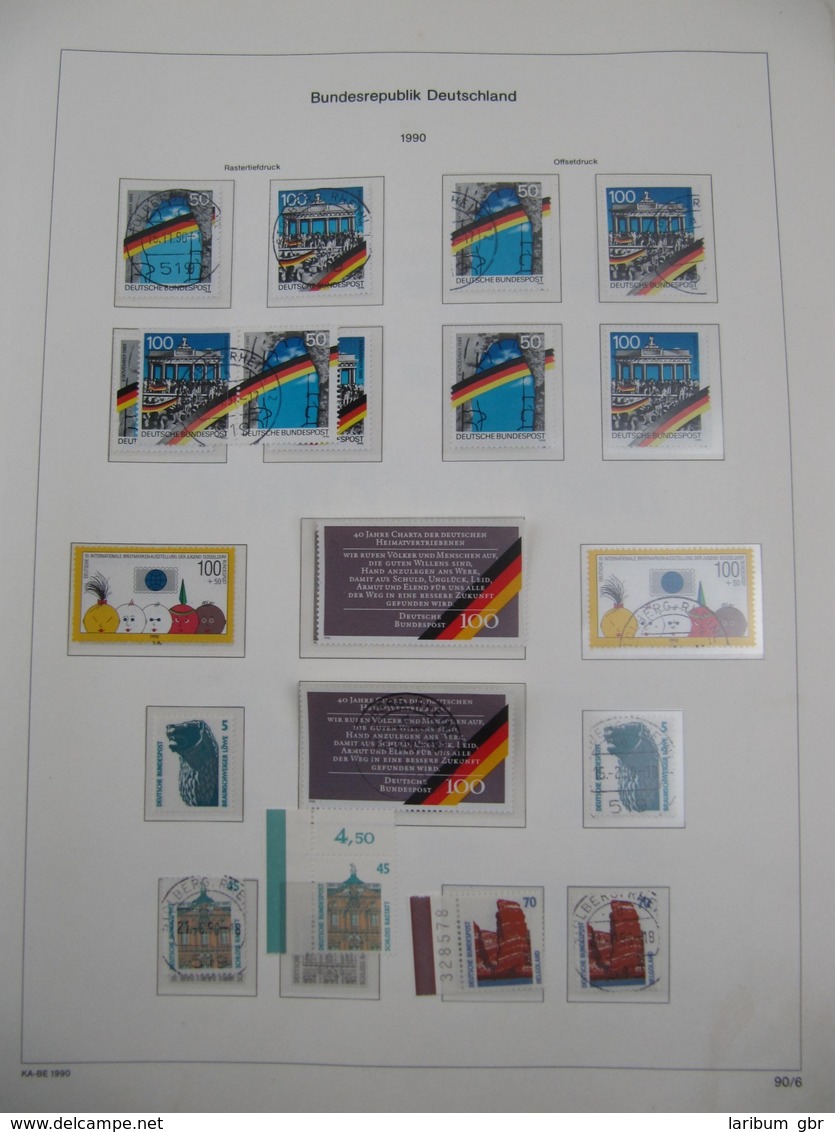 BRD Sammlung 1990-1995 im leicht abgegriffenen KaBe Bi-collect Vordruck #LS897