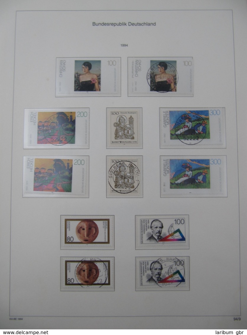 BRD Sammlung 1990-1995 im leicht abgegriffenen KaBe Bi-collect Vordruck #LS897