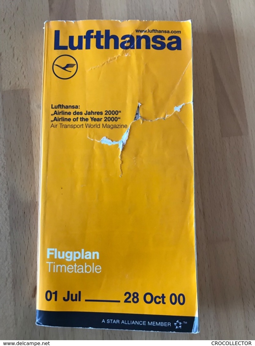 LUFTHANSA Flugplan Timetable 01 Jul - 28 Oct 00 - Horaires