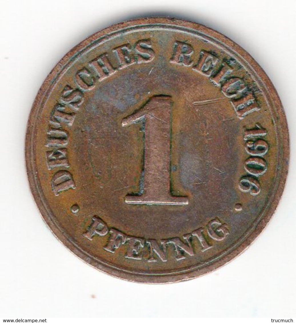 61 - 1 Pfennig - 1906 - F - 1 Pfennig