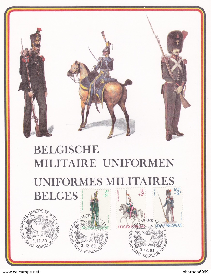 Feuillet 2018 à 2110 Uniformes Militaires Belges - Feuilles Complètes & Feuillets