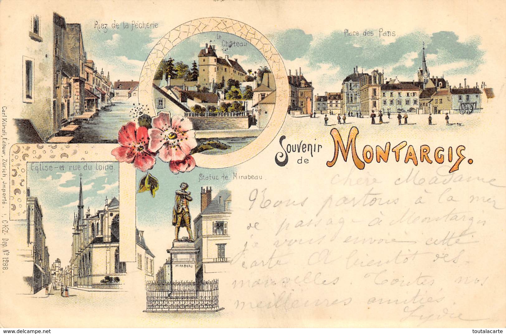 CPA 45 SOUVENIR DE MONTARGIS  1900 - Montargis