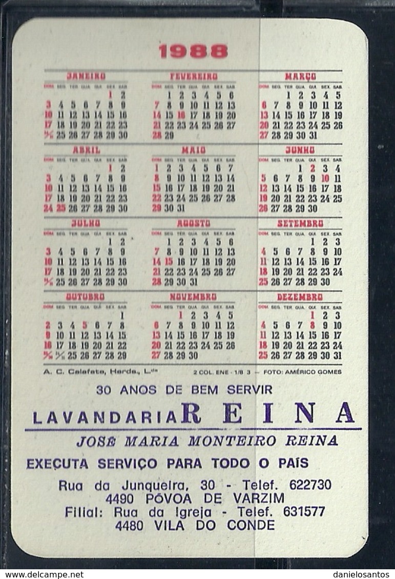 1988 Pocket Calendar Calandrier Calendario Portugal Lugares Cidades Edificios - Grand Format : 1981-90