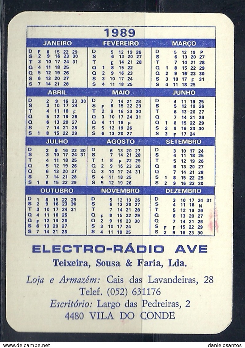 1989 Pocket Calendar Calandrier Calendario Portugal Lugares Cidades Edificios - Grand Format : 1981-90