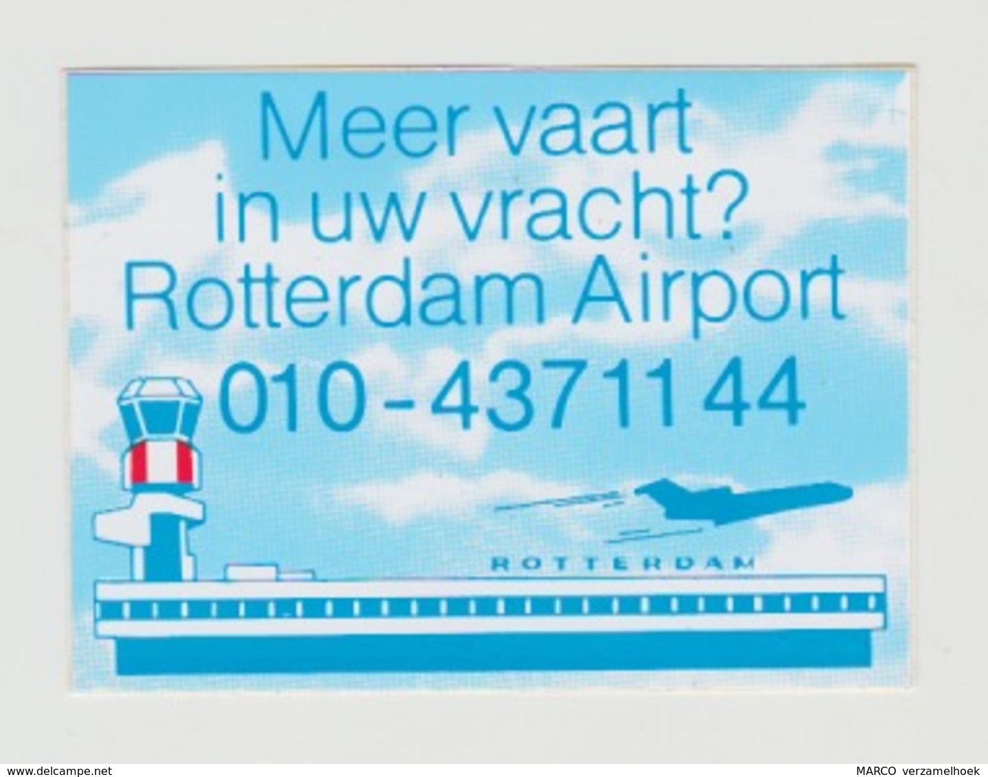 Airplane-vliegtuig-luchthaven Sticker Rotterdam Airport - Aufkleber