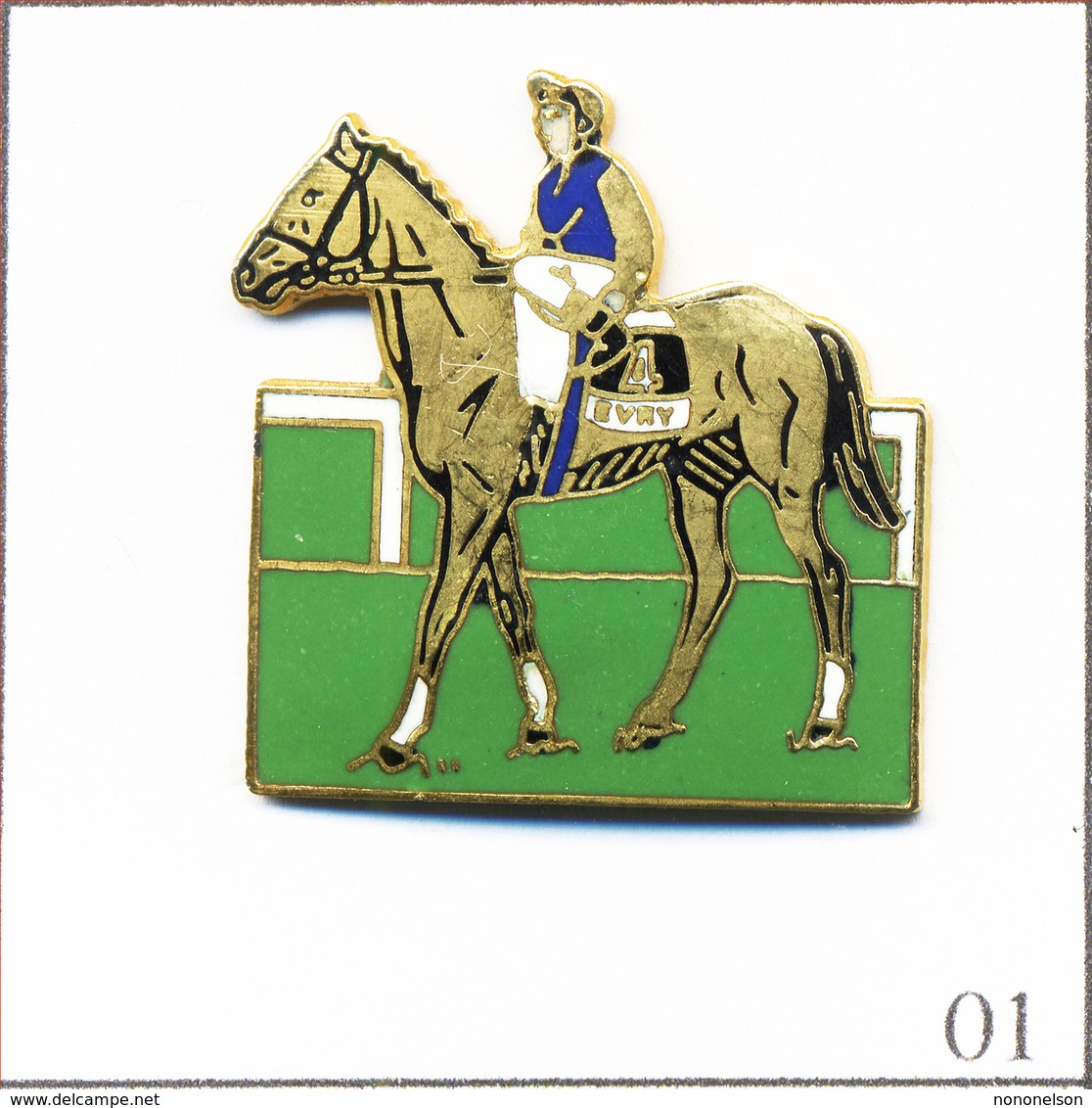 Pin's Jeux - PMU / Hippodrome D’Evry (91). Estampillé Double Six. EGF. T717-01 - Jeux