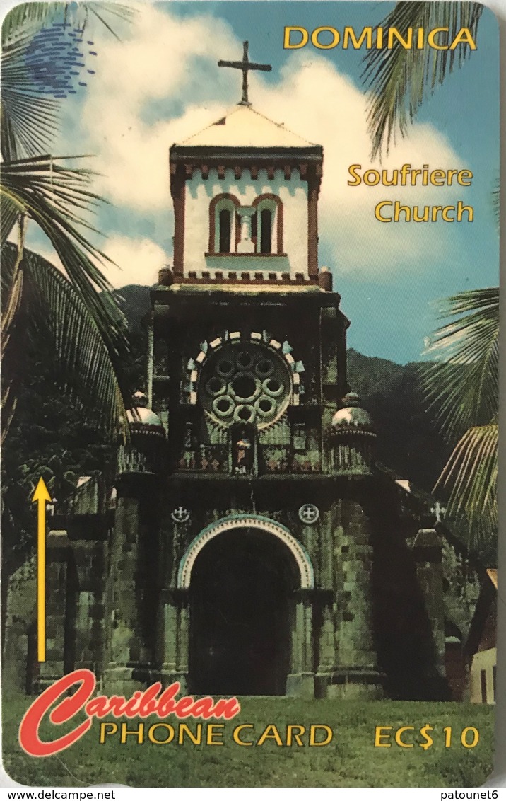 DOMINIQUE - Phonecard  - Cable § Wireless  - Soufriere Church  -  EC $ 10 - Dominique