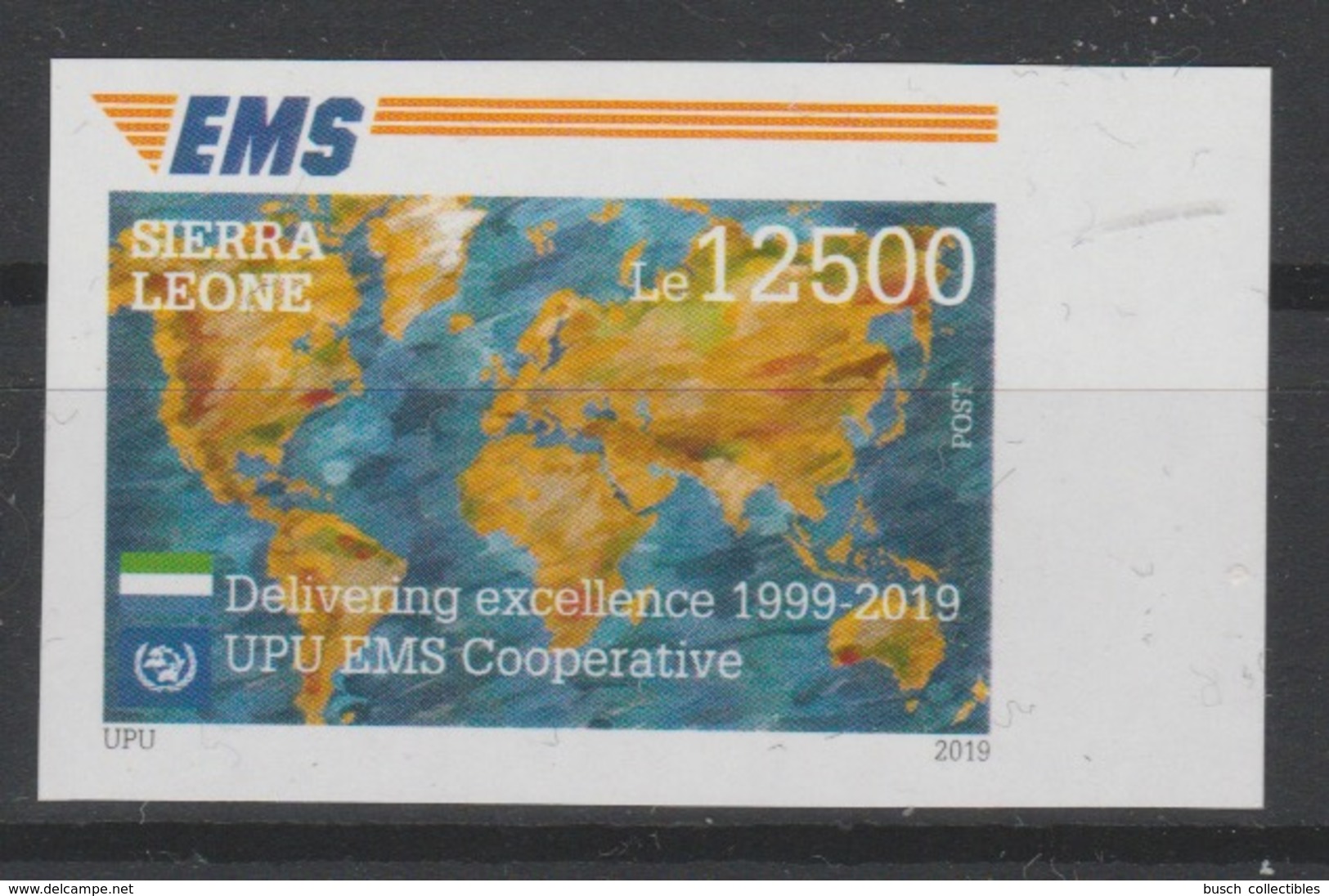 Sierra Leone 2019 IMPERF ND Mi. ? Joint Issue 20e Anniversaire EMS 20 Years Emission Commune E.M.S. UPU - Sierra Leona (1961-...)