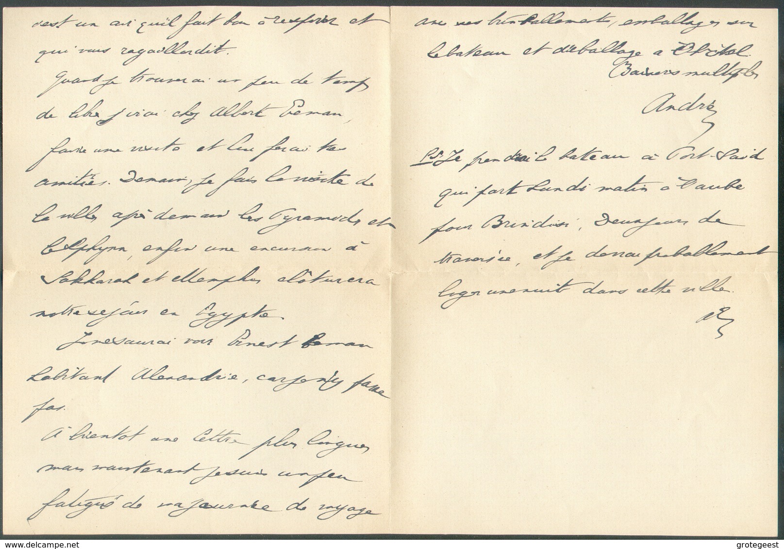 Illustrated Enveloppe (The Egyptian HOTELS Ltd) With Content SHEPHEARD'S HOTEL CAIRO Cancellation SHEPHEARD'S HOTEL CAIR - 1866-1914 Ägypten Khediva