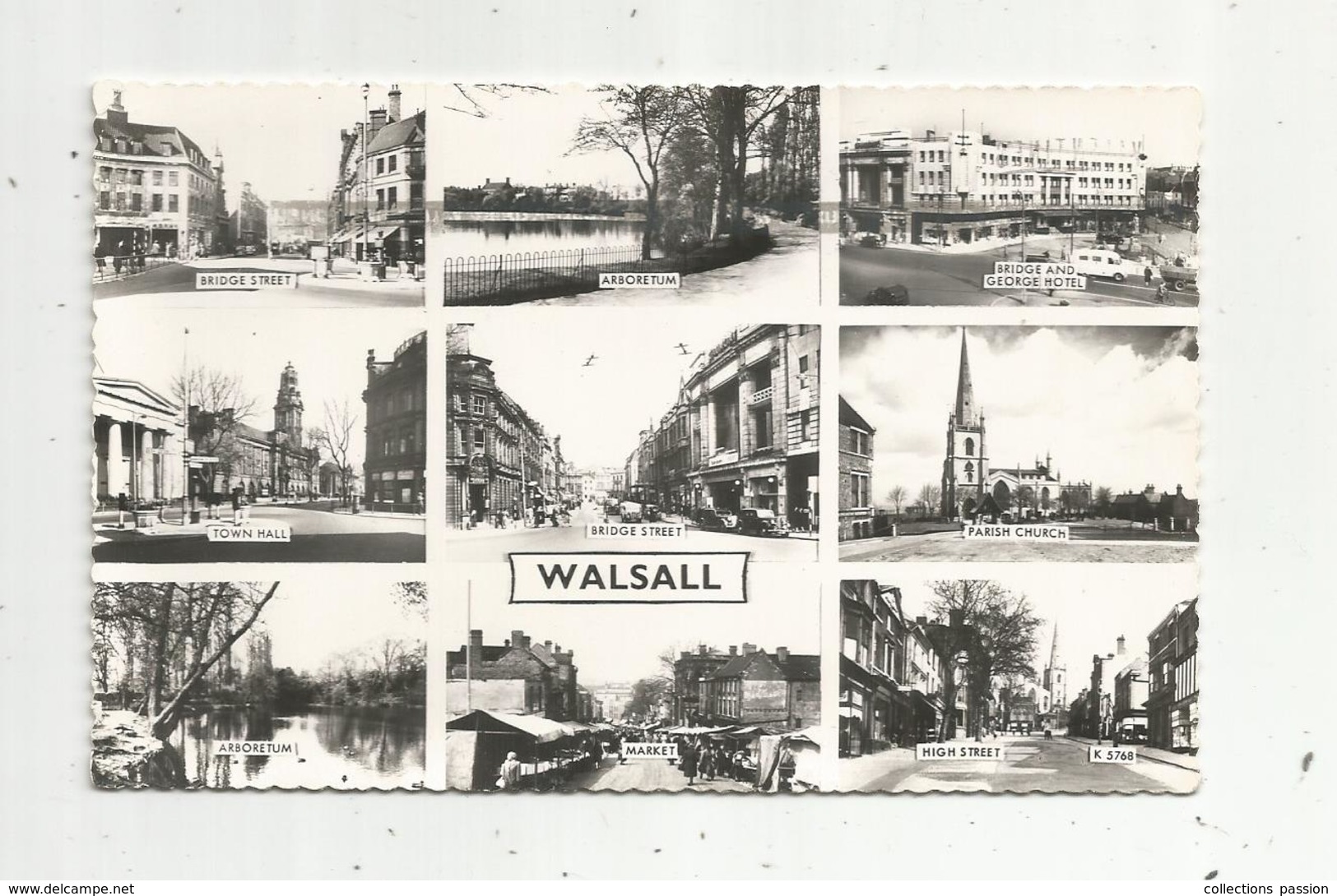 Cp,  ANGLETERRE ,  WALSALL ,  Multi Vues ,  Vierge ,  1968 - Other & Unclassified
