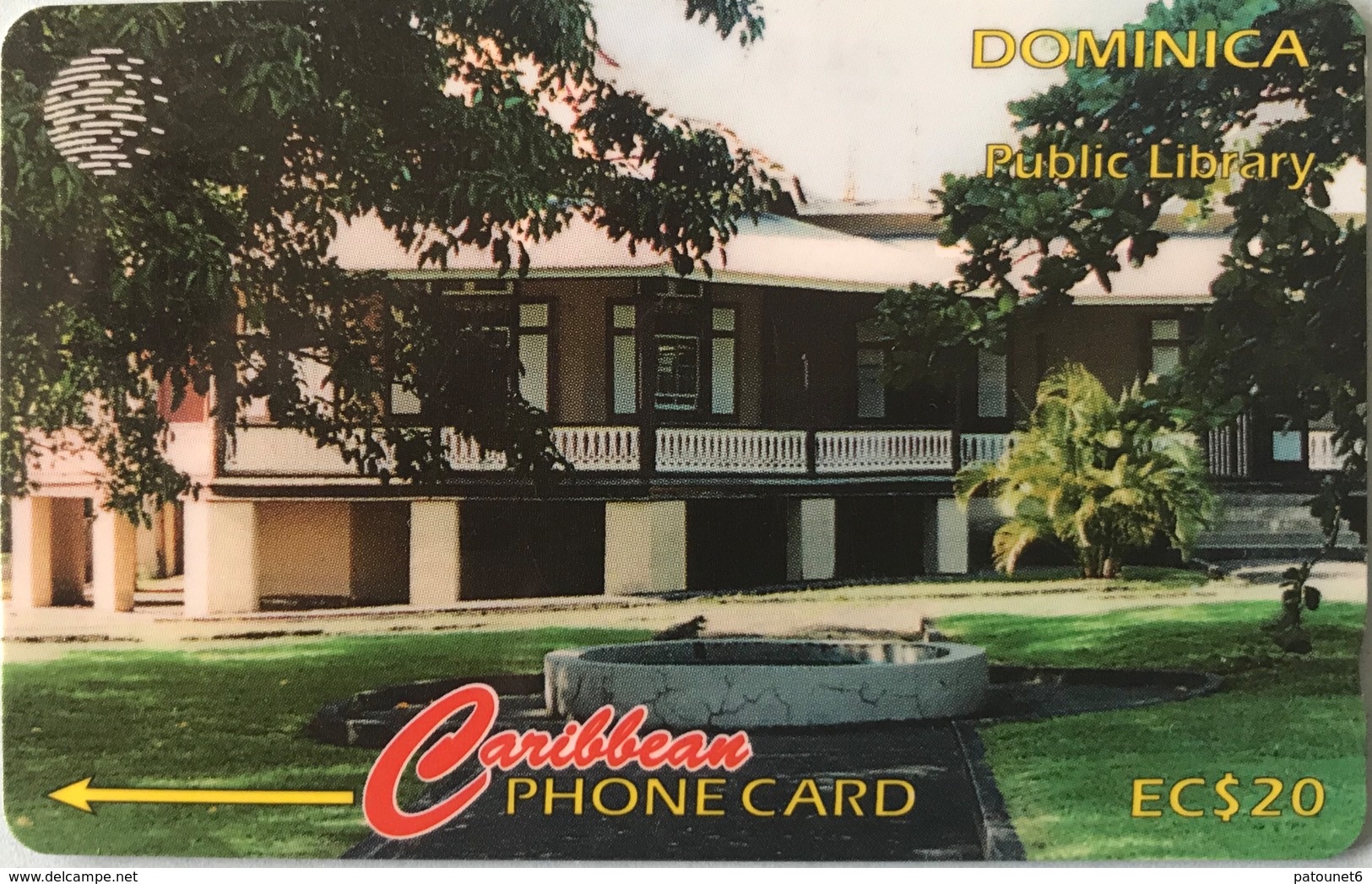 DOMINIQUE - Phonecard  - Cable § Wireless  - Public Library  -  EC $ 20 - Dominica