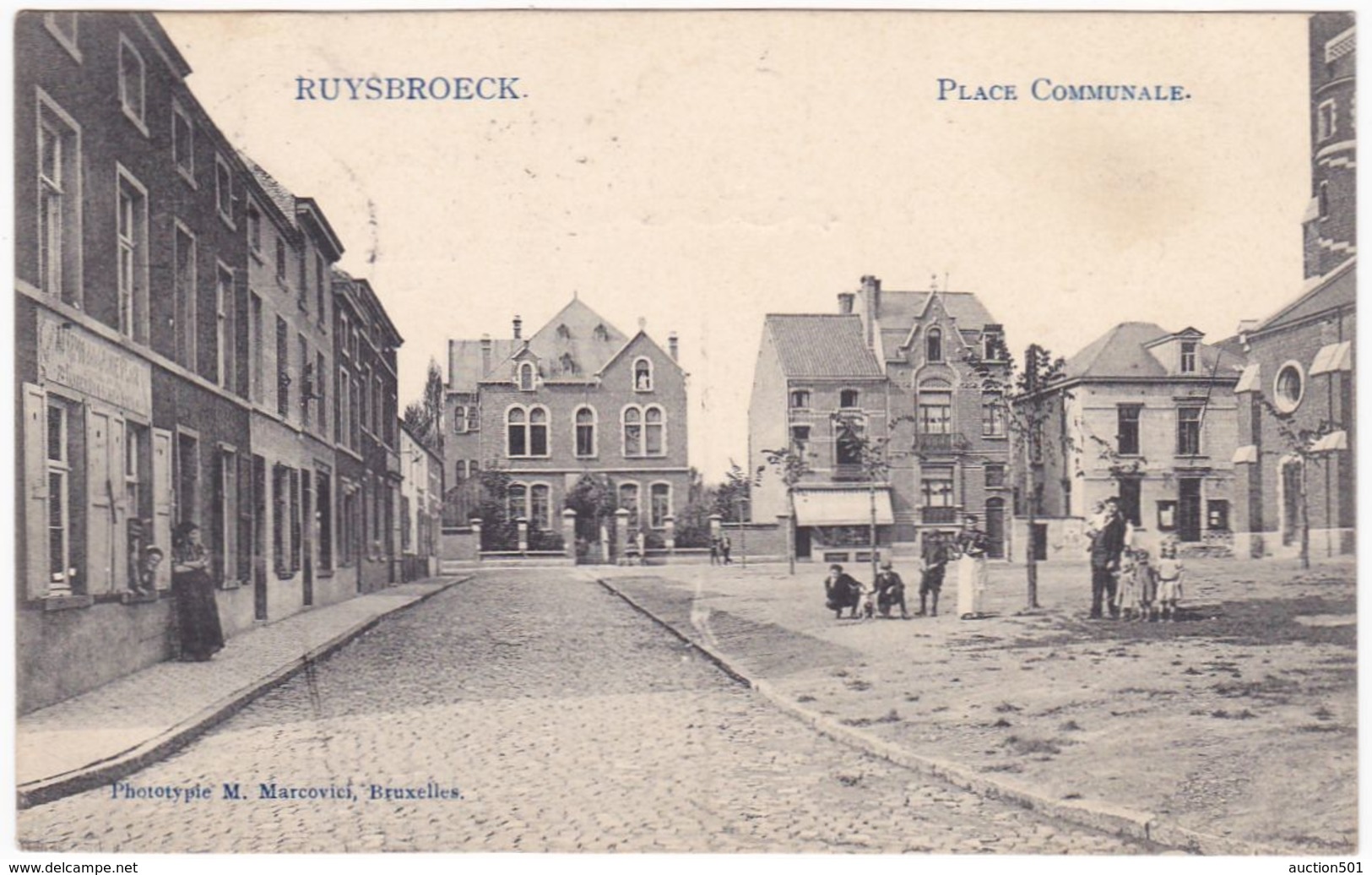 29010g  PLACE COMMUNALE - 1911 - Ruysbroeck - Ruisbroek - Sint-Pieters-Leeuw