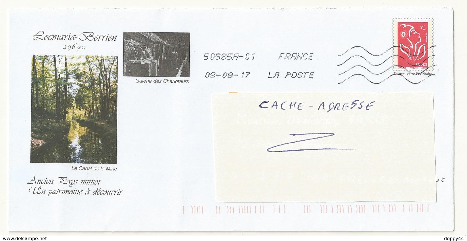 PAP Lettre Prioritaire   REPIQUAGE LAMOUCHE  LOCMARIA BERRIEN (29). Lot G4s/08r142 - PAP : Bijwerking /Lamouche