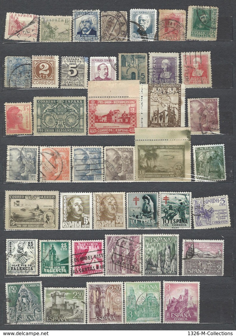 42 TIMBRES ESPAGNE - Collections