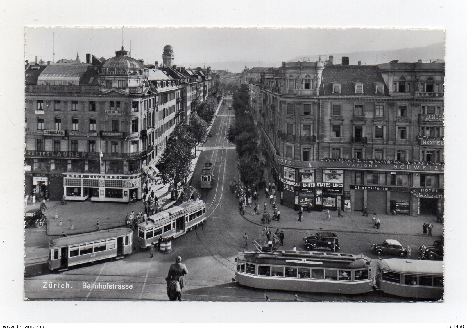 Svizzera - Zurich (Zurigo) - BahnhofStrasse - Bella Animazione - Tram - Non Viaggiata - (FDC20739) - Zürich