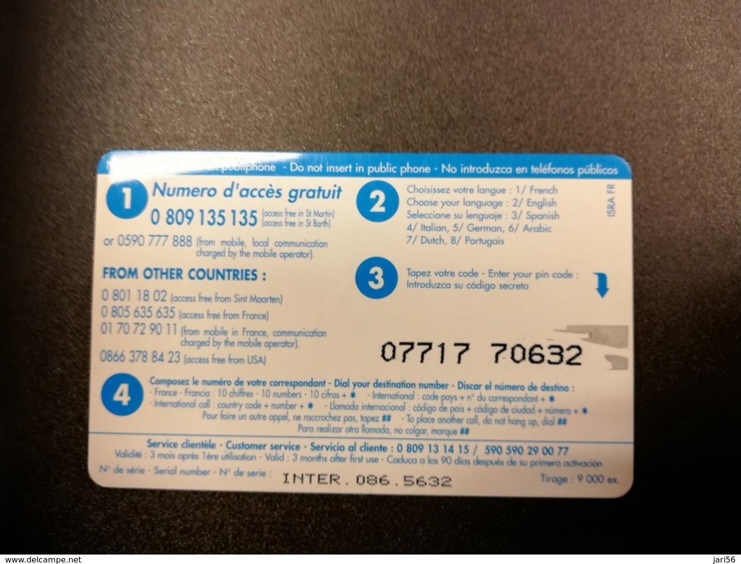 Phonecard St Martin French INTERCARDS No 086 ** 583** - Antilles (Françaises)