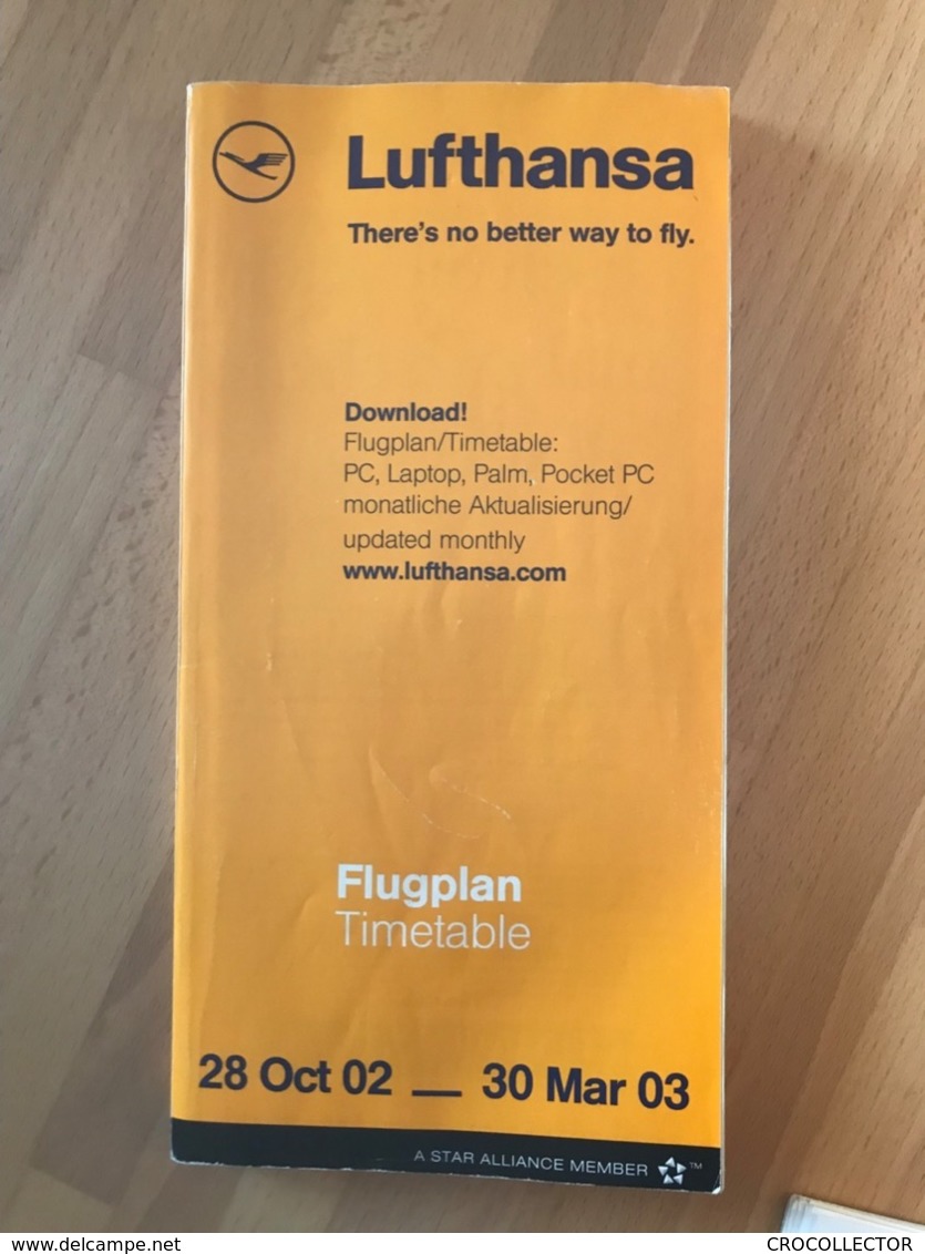 LUFTHANSA Flugplan Timetable 28 Oct 02 _  30 Mar 03 - Timetables