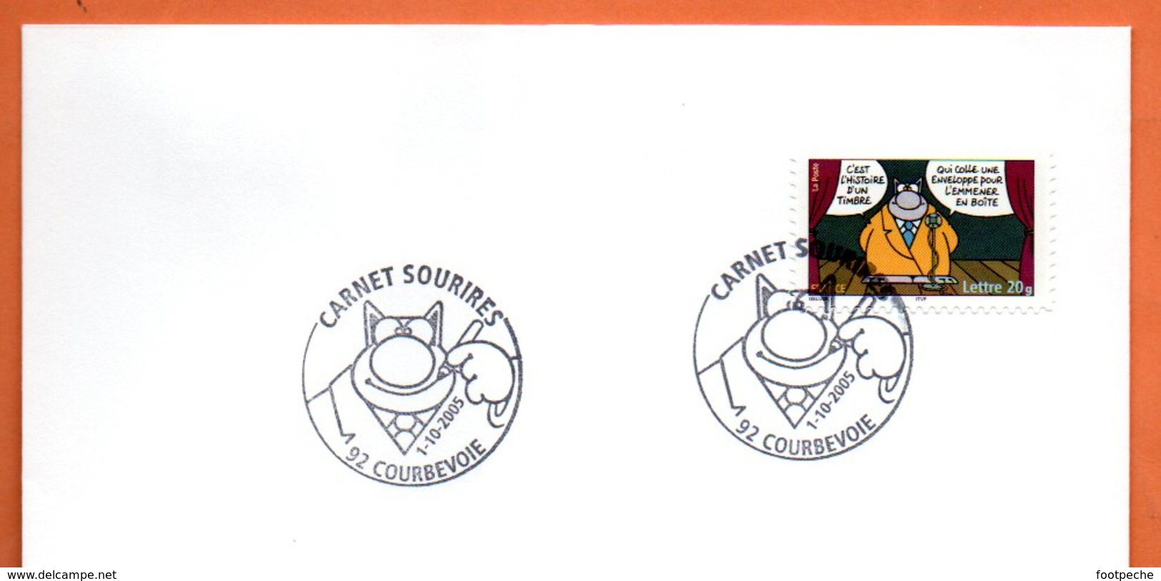 92 COURBEVOIE   CARNET SOURIRES   2005  ( Timbre Concordant ) Lettre Entière N° LM 519 - Bolli Commemorativi