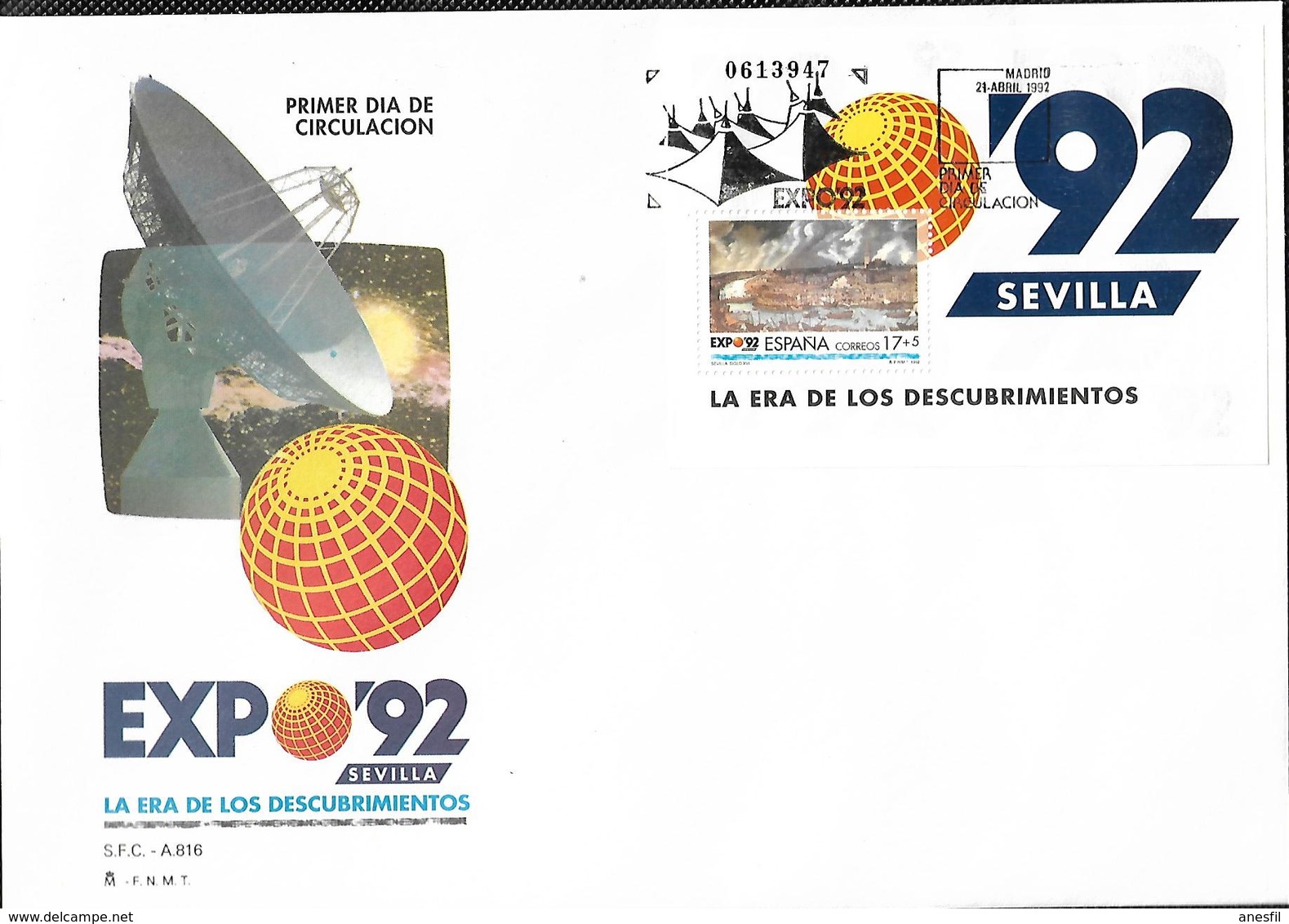 ESPAÑA 1992 - FDC