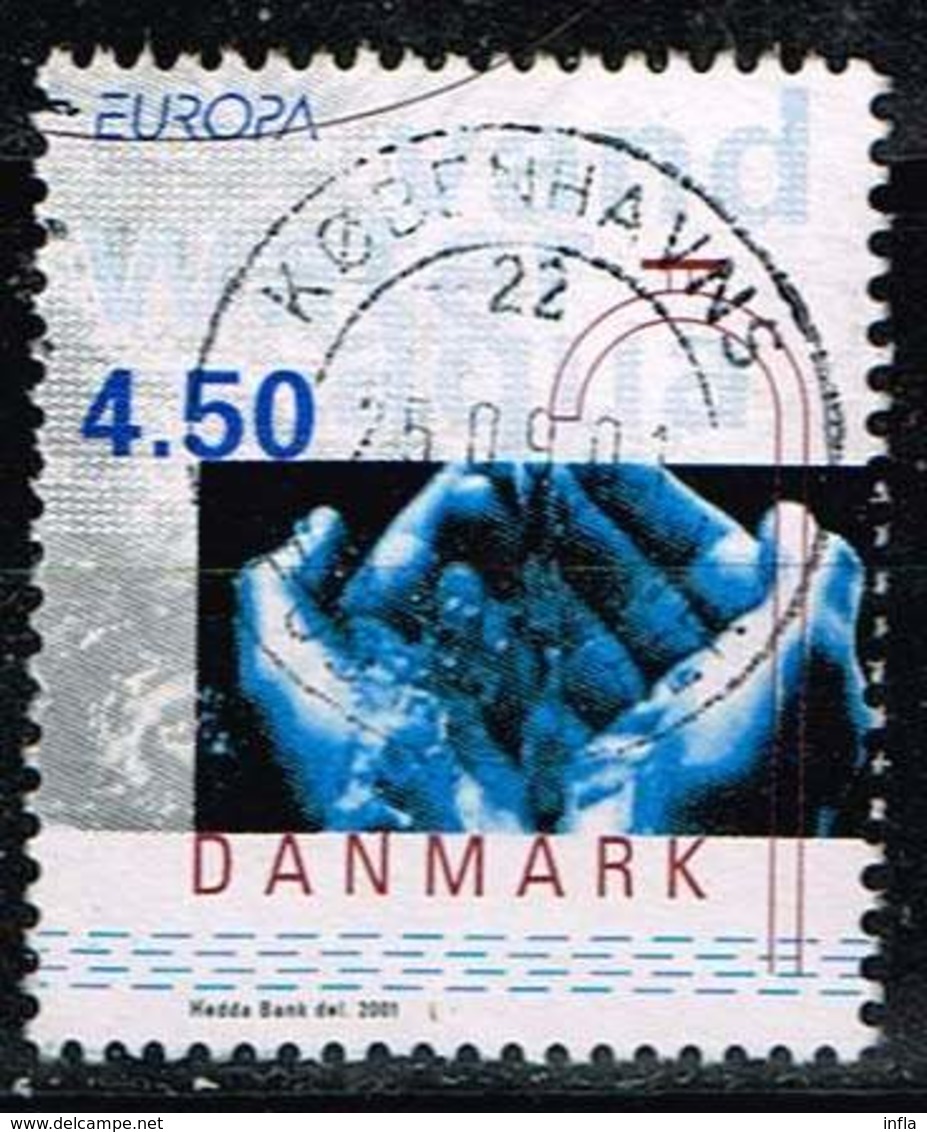 Dänemark 2001,Michel# 1277 O  Europa (C.E.P.T.) 2001 - Water Resources - Used Stamps